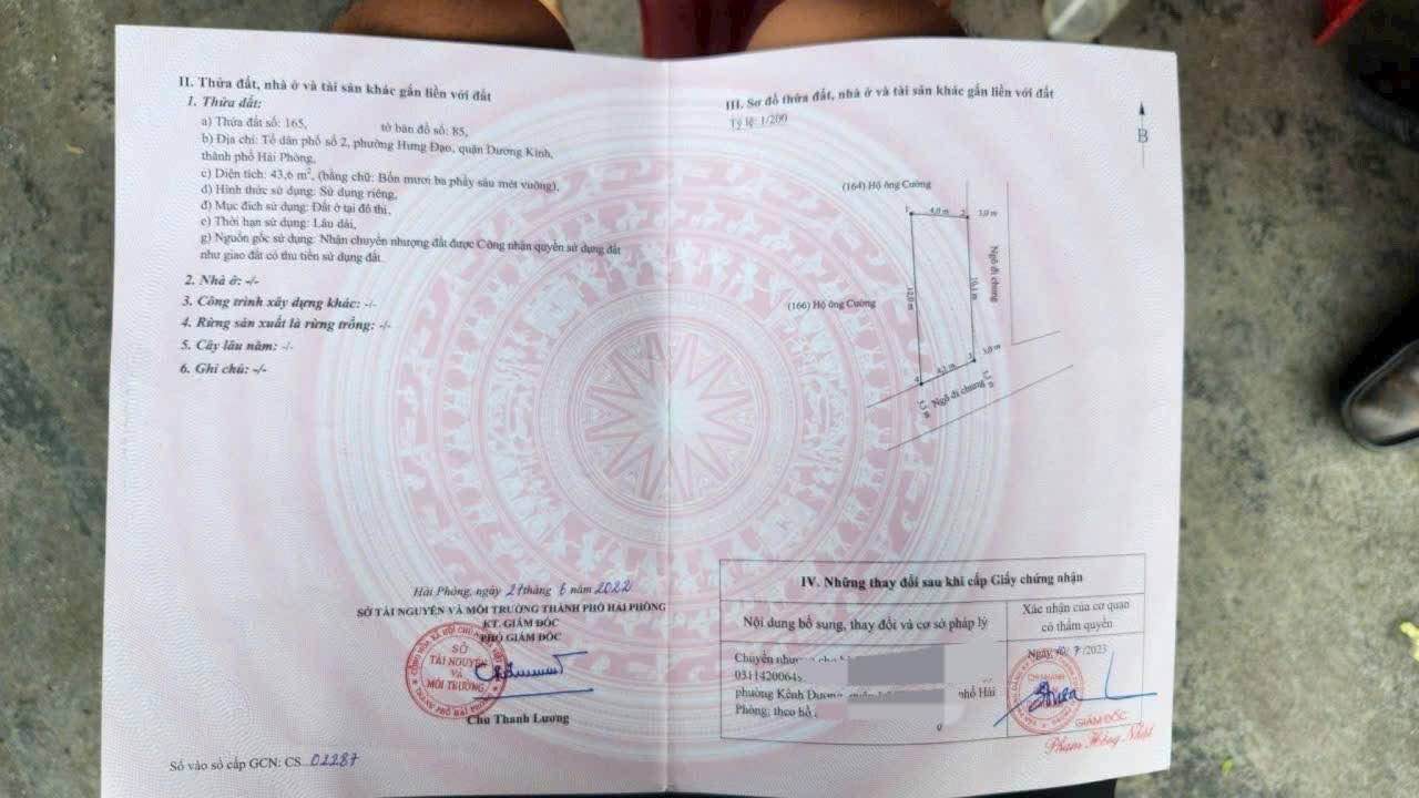 Townhouse 3 tầng tại Hưng Đạo, Hải Phòng 43.6m² - Biệt lập, giá tốt 2.2 tỷ!