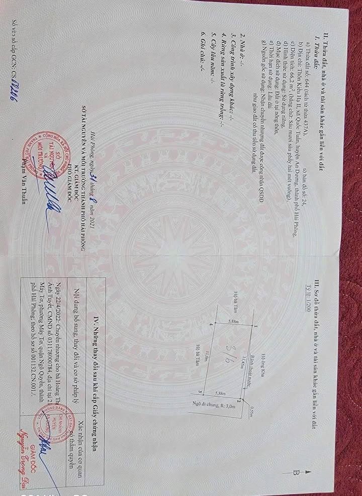 Đất nền phường An Hải, quận An Dương 66.2m² giá chỉ 600 triệu - Cơ hội vàng trước Tết!