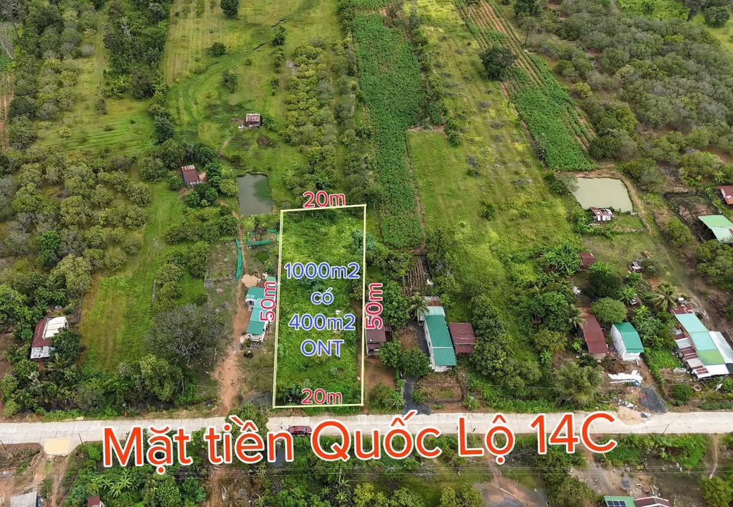 Đất nền mặt tiền Quốc Lộ 14C, xã Ia RVê, 1000m² giá 439 triệu - Cơ hội đầu tư hấp dẫn!