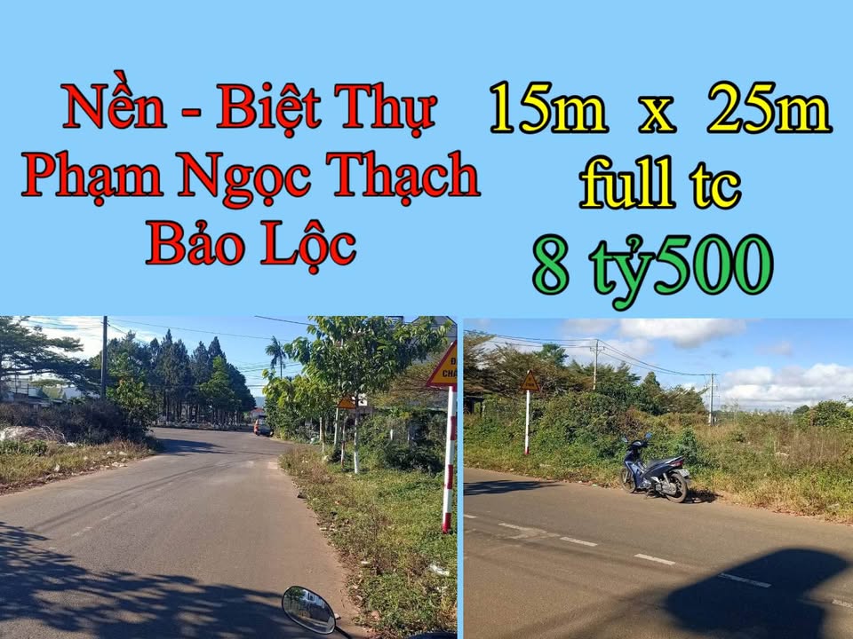 Đất nền biệt thự Phạm Ngọc Thạch Bảo Lộc 375m² giá 8.5 tỷ - Đầu tư sinh lời ngay!