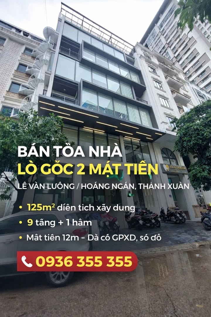 Tòa nhà lô góc 2 mặt tiền Lê Văn Lương 125m² giá 8x tỷ - Thiết kế hiện đại, nhận diện thương hiệu tốt!