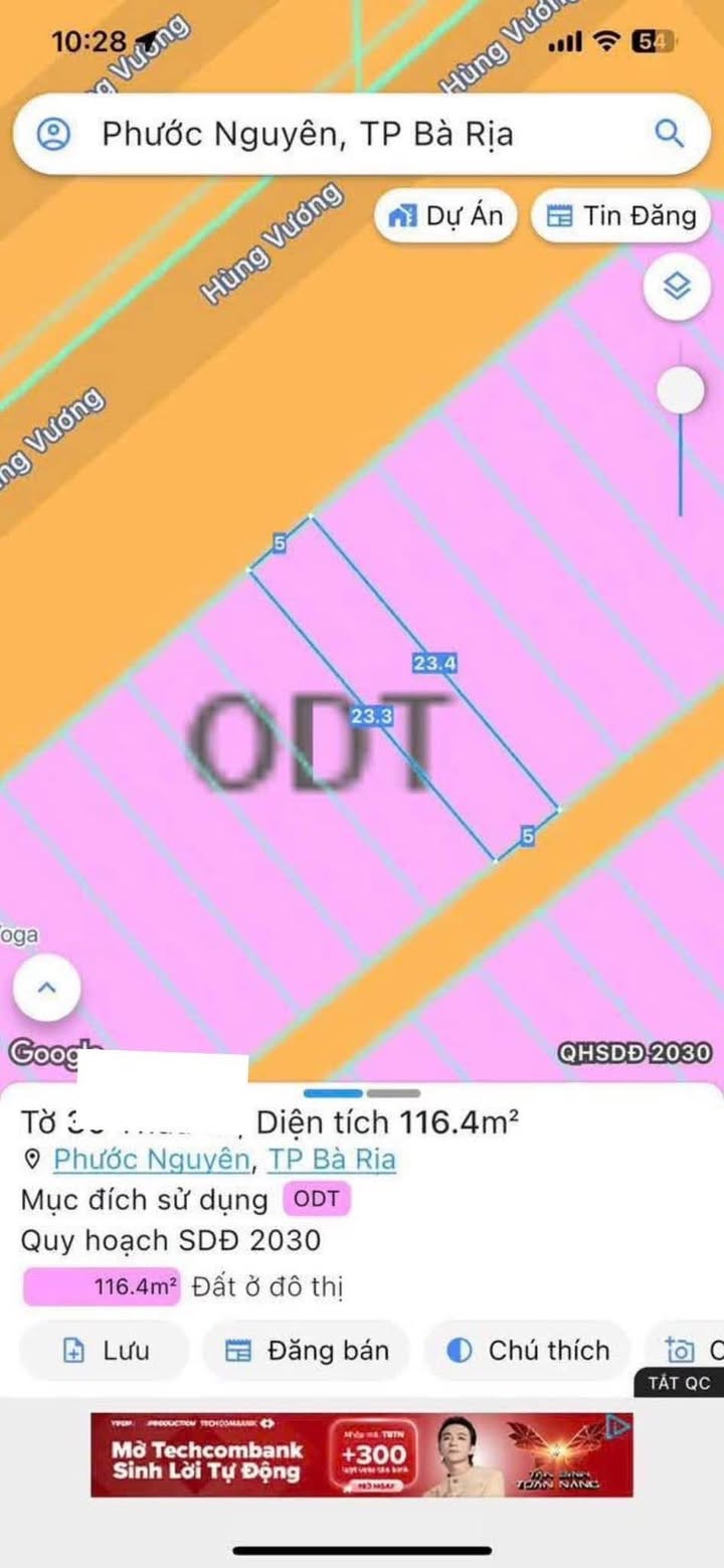 Bán gấp đất mặt tiền Hùng Vương, khu Memory, 116m² giá 5.9 tỷ - Vị trí lý tưởng cho kinh doanh