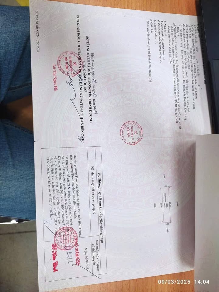 Đất nền Thới Hòa, Bến Cát 125m² giá 1.1 tỷ - Cơ hội đầu tư tuyệt vời!