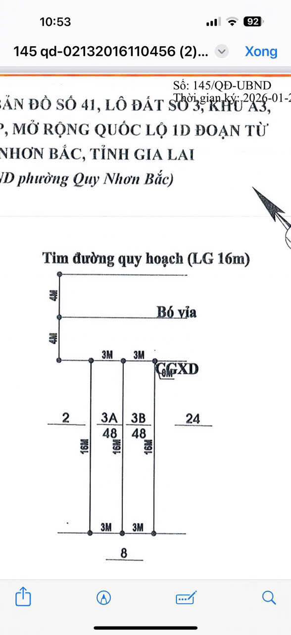 Đất liền kề Khu tái định cư Núi Mồ Côi, Quy Nhơn 48m² giá 1.65 tỷ - Đầu tư lý tưởng!