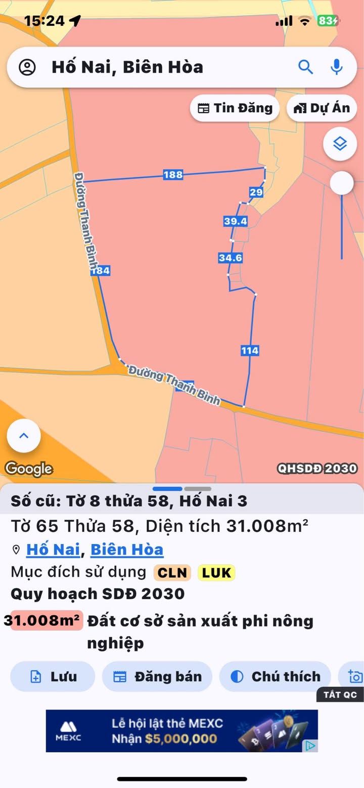 Đất SKC 31.000m² tại Hố Nai 3, Trảng Bom - Giá chỉ 2 triệu/m²