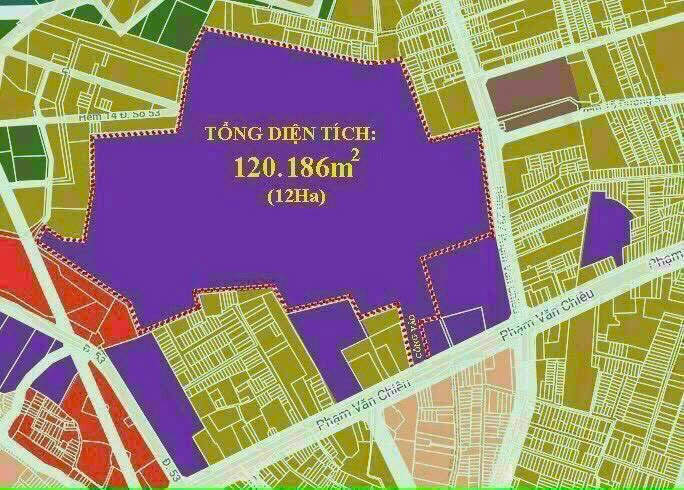 Bán Đất SKC 120.186m² Gò Vấp - Mặt Tiền Phạm Văn Chiêu, Giá 6.5 Tỷ