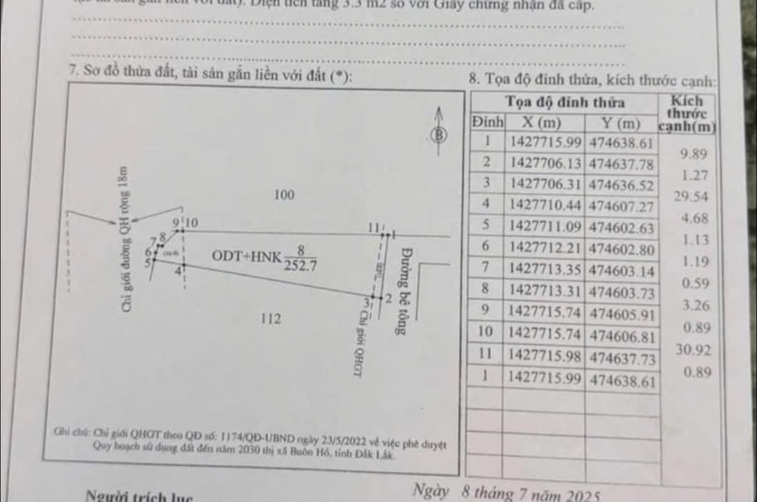 Đất nền Phường Đoàn Kết, Thị xã Buôn Hồ 253m² giá 1.9 tỷ - Vị trí đắc địa!