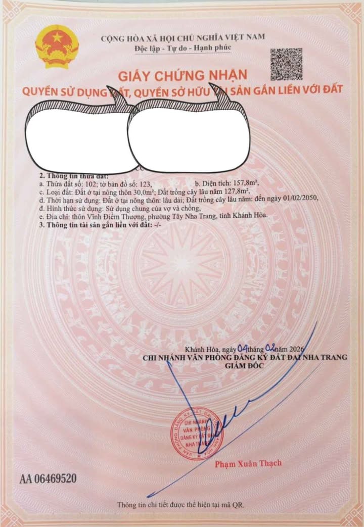 Đất nền Vĩnh Hiệp Nha Trang 157,8m² giá 2,279 tỷ - Chính chủ bán gấp!