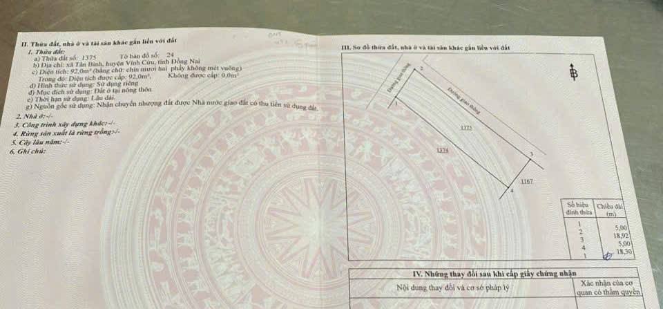 Đất 2 mặt tiền KDC Lavender, Tân Triều, 92m² giá 1.45 tỷ - Đầu tư sinh lời!