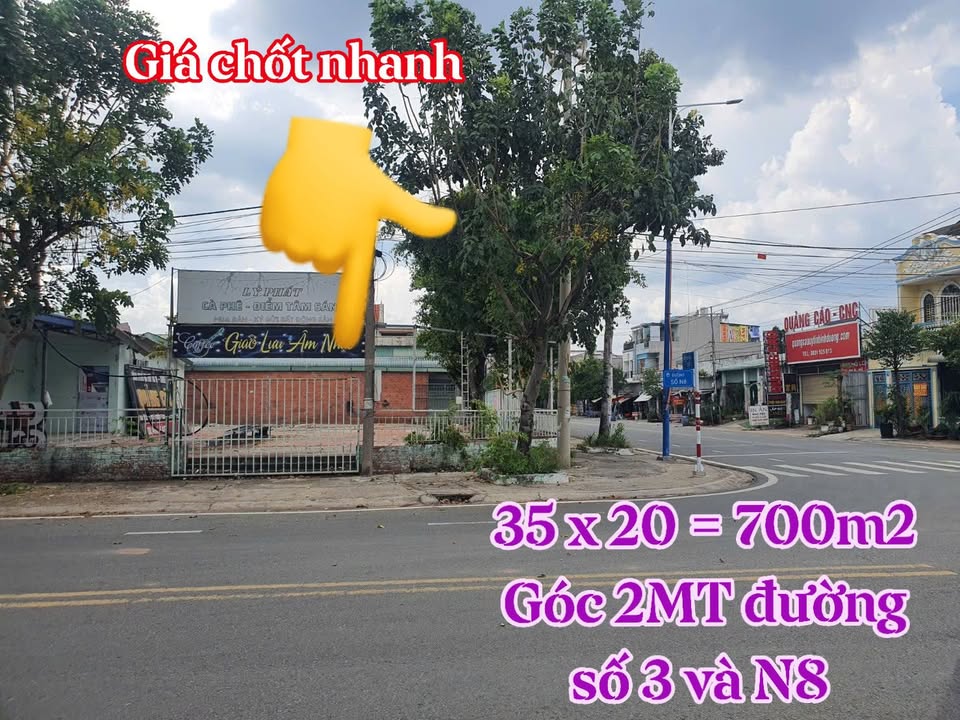 Đất nền góc 2 mặt tiền TDC Phú Chánh 700m² - Kinh doanh đa ngành nghề