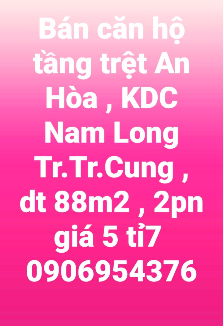 Căn hộ An Hòa Bình Tân 88m² 2PN - Giá 5.7 Tỷ