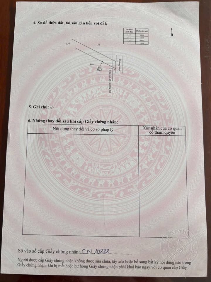 Đất thổ cư 520m² tại Xã Hòa Hội, Huyện Xuyên Mộc - Giá chỉ 850 triệu