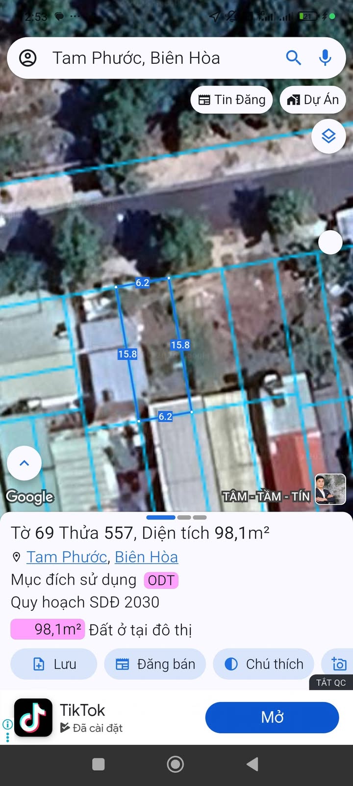 Đất nền KDC Tín Nghĩa Tam Phước 98.1m² giá 1 tỷ - Đầu tư sinh lời ngay!