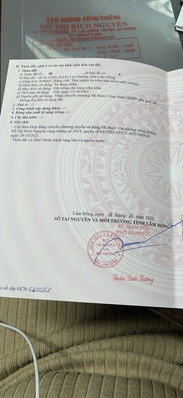 Đất vườn 8380m² tại thôn Klong Klanh, Lạc Dương - Giá chỉ 1 triệu/m²!