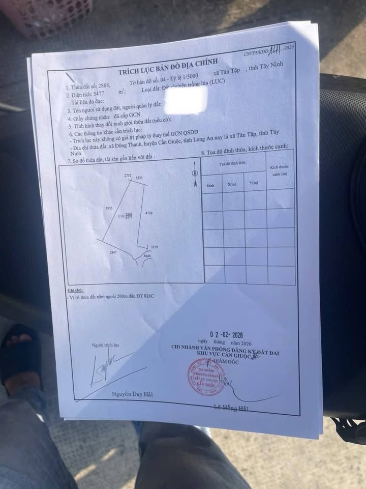 Đất lúa 5500m² tại Ấp Trung, Xã Đông Thạnh, giá 2.2 tỷ - Cơ hội đầu tư hấp dẫn!