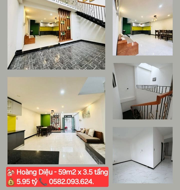 Nhà 4 tầng Hoàng Diệu, Hải Châu 60m² giá 5.5 tỷ - Vị trí đắc địa, khai thác lợi nhuận cao!