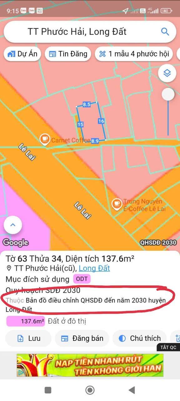 Nhà bán gần biển Phước Hải 137m² giá 3.8 tỷ - Cơ hội đầu tư tuyệt vời!