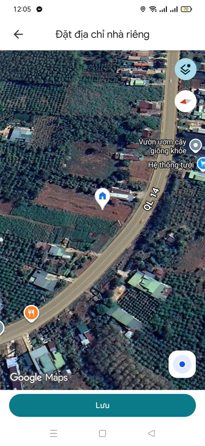 Đất nền thổ cư 1240m² mặt đường Quốc lộ 14 - Giá chỉ 2 tỷ VND