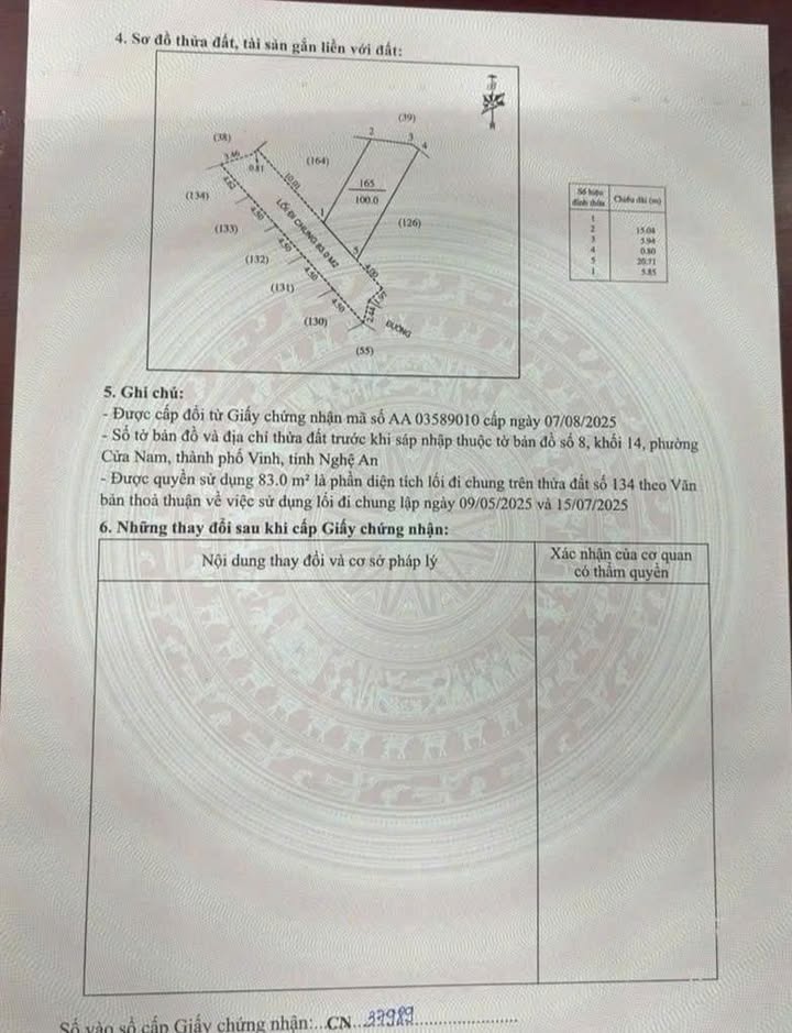 Đất ở Khối 14 Cửa Nam 100m² giá 1.9 tỷ - Đường thông thoáng thuận lợi!