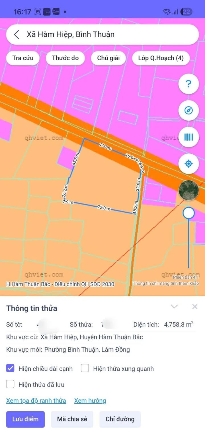 Đất Nền Hàm Hiệp, Bình Thuận - 4800m² Mặt Tiền Nhựa - Đầu Tư Sinh Lời