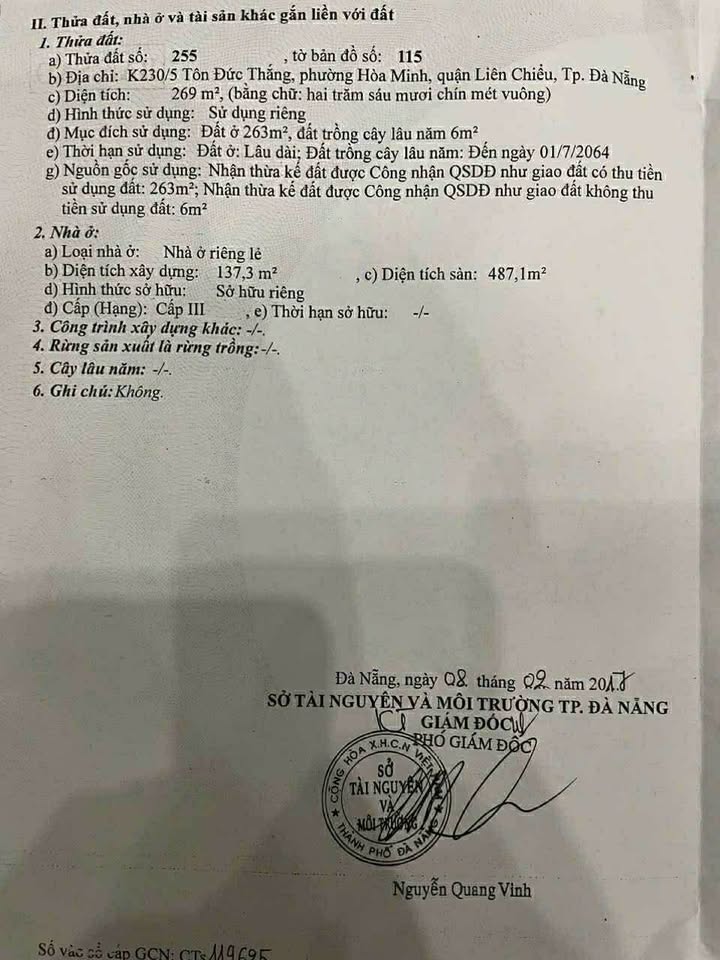 Nhà đẹp quận Hải Châu Đà Nẵng 269m² giá 17 tỷ - Sổ hồng chính chủ!