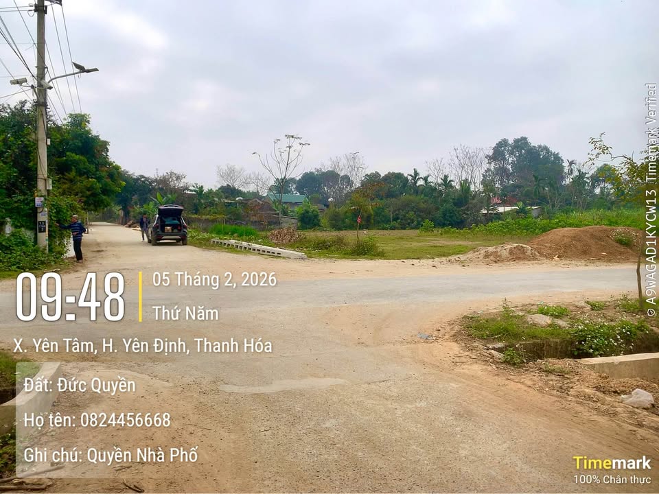 Đất nền Yên Tâm, Yên Định 175m² giá thỏa thuận - Mặt tiền rộng, vị trí đẹp!