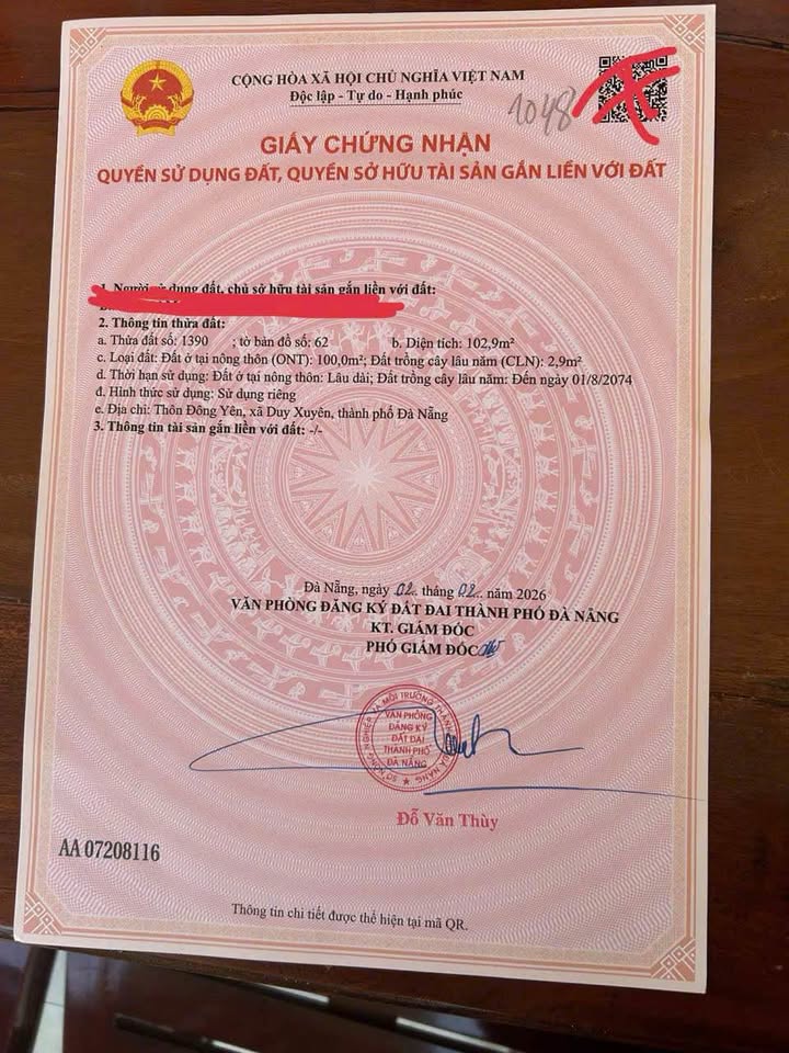 Đất ở Hòa Ninh, Huyện Hòa Vang 100m² giá chỉ 200 triệu - Cơ hội đầu tư hấp dẫn!