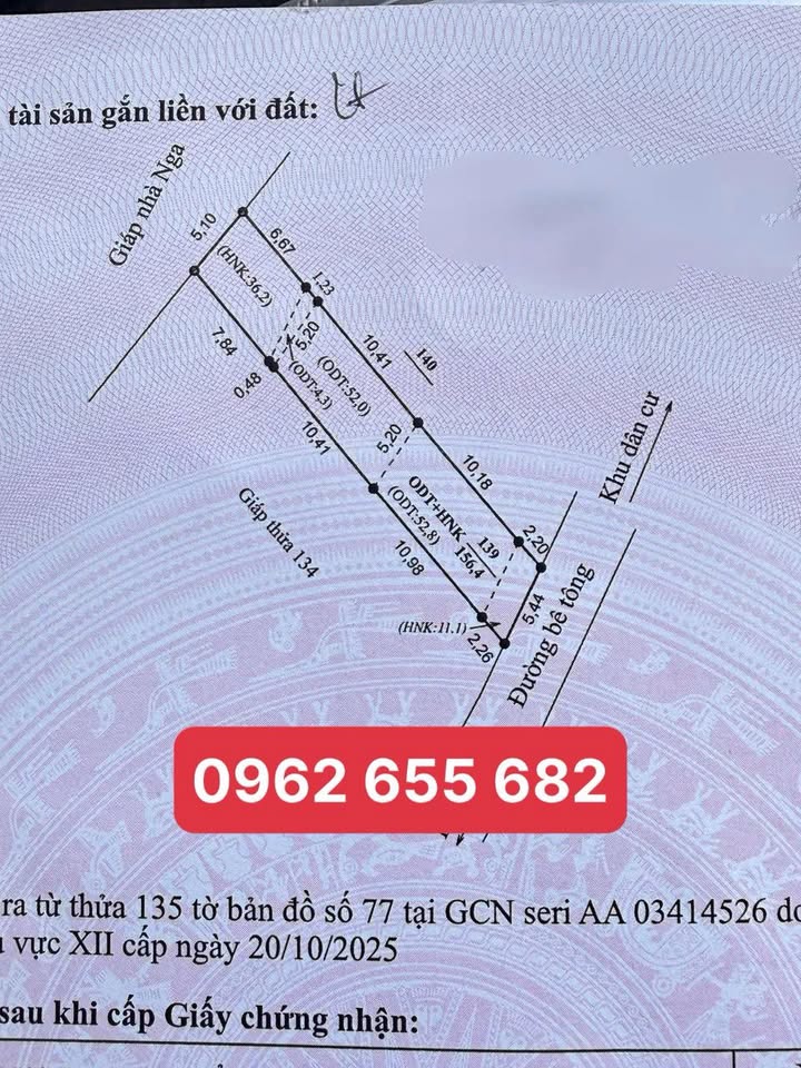 Đất nền đường 15/10, Mộc Châu, 156.4m² - Vị trí đắc địa, giá hấp dẫn!