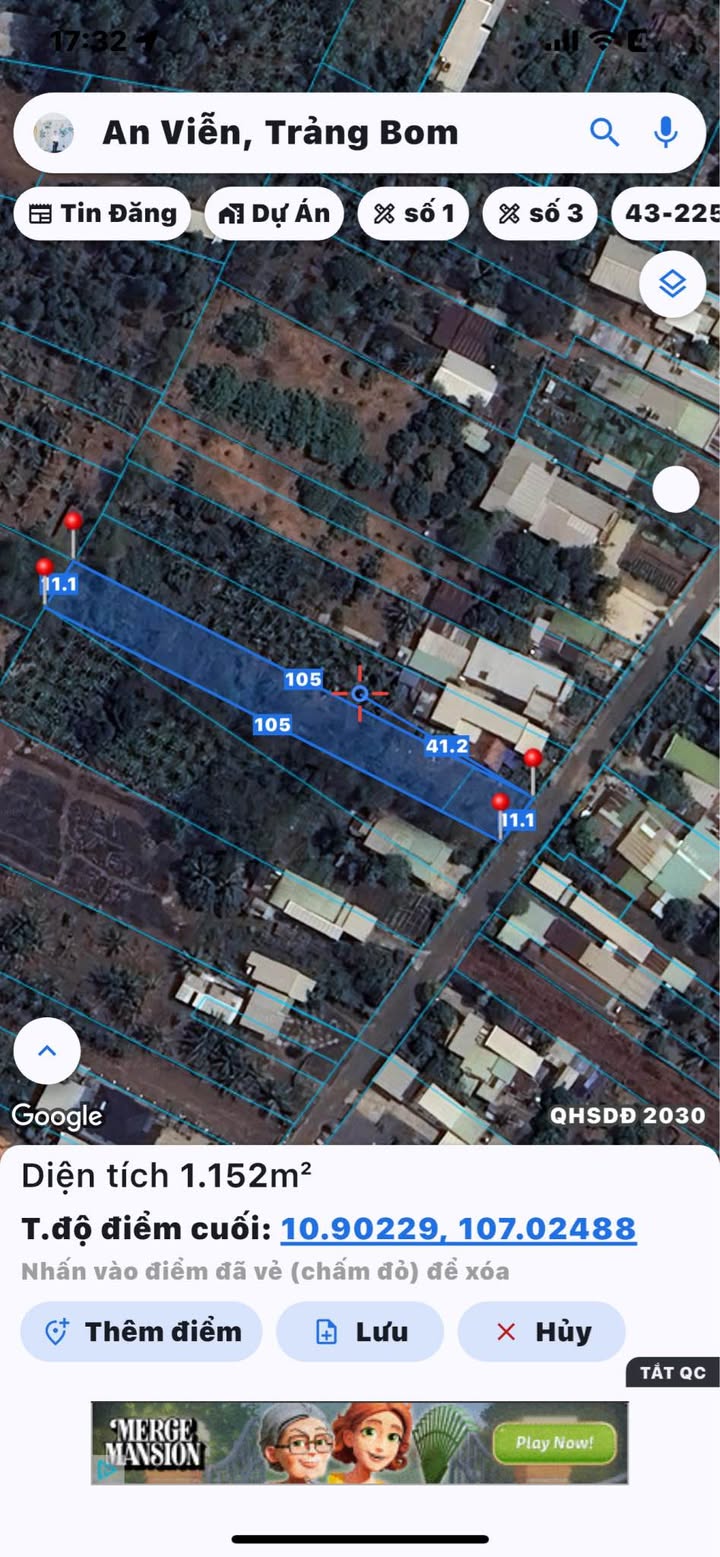 Đất nền 1150m² Xã An Viễn, Trảng Bom, Đồng Nai - Giá chỉ 3.3 tỷ!