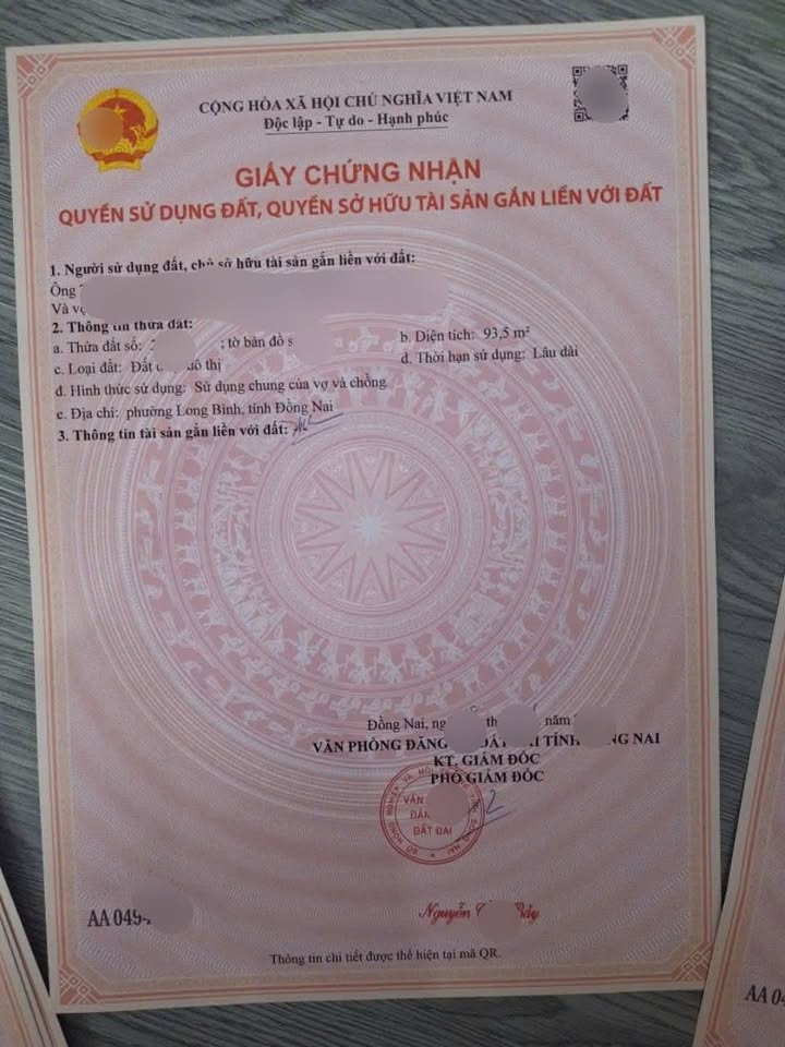 Đất thổ cư Long Bình, Biên Hòa 96.6m² giá 2 tỷ - Sổ đỏ chính chủ, đầu tư sinh lời!