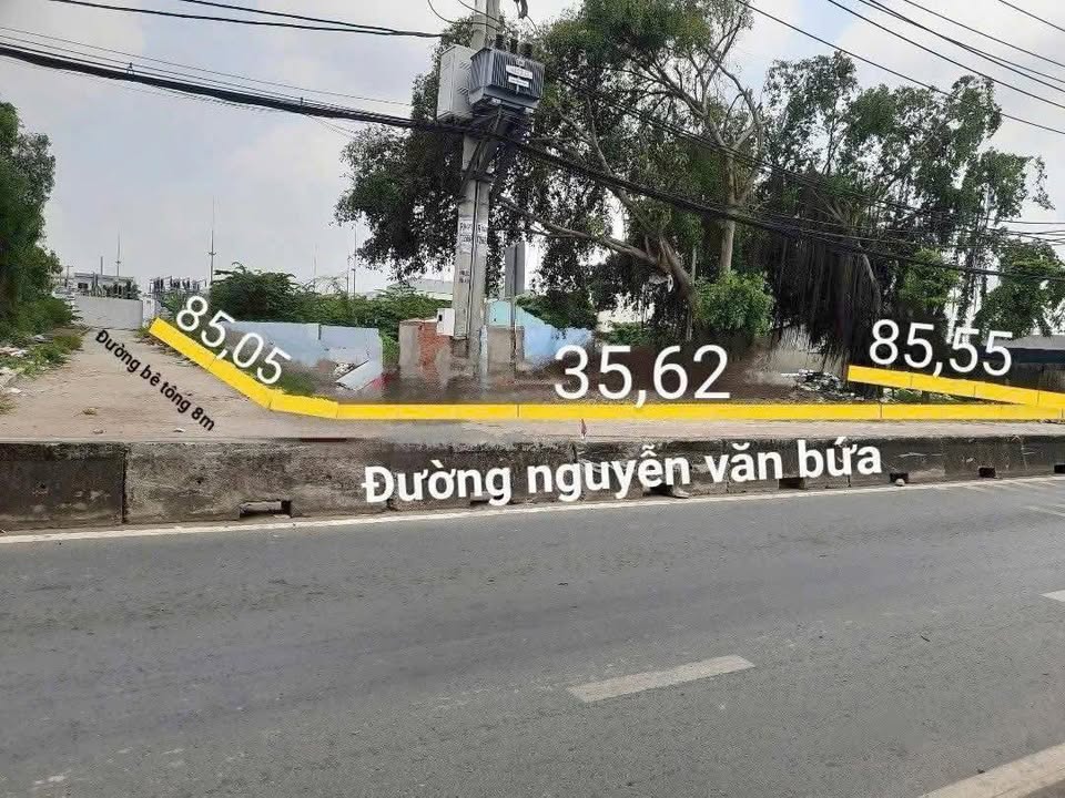 Đất nền 2 mặt tiền đường Nguyễn Văn Bứa, Hóc Môn, 2617m² - Giá chỉ 32.5 tỷ!