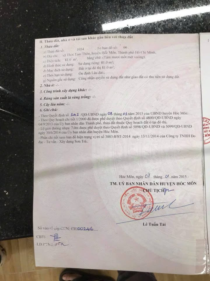 Đất thổ cư Hóc Môn 85m² giá 3.8 tỷ - Cần bán gấp do áp lực tài chính!