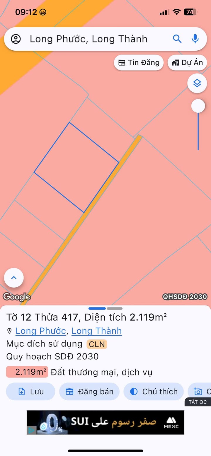 Đất nền Long Phước 110m² giá chỉ 350 triệu - Sổ đỏ chính chủ!