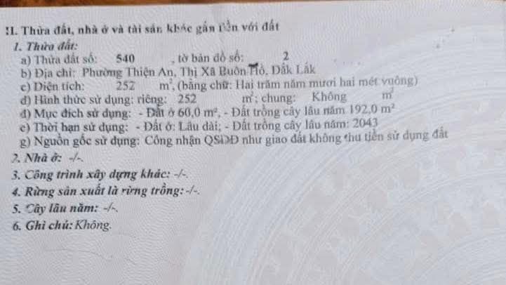 Đất thổ cư Phường An Lạc 240m² giá 1.2 tỷ - Cơ hội đầu tư sinh lời!
