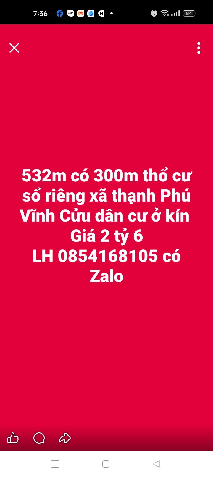 Đất thổ cư 300m² tại Xã Thạnh Phú, Huyện Vĩnh Cửu - Giá chỉ 2.6 tỷ đồng!