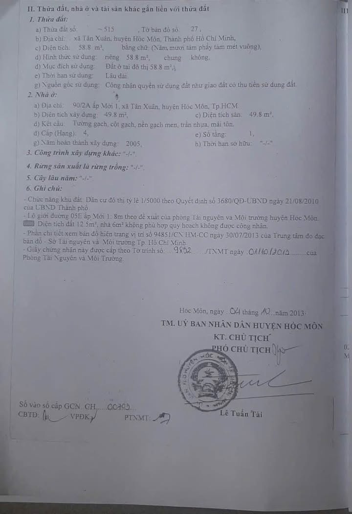 Nhà riêng Tân Xuân 75m² giá 3.45 tỷ - Pháp lý rõ ràng, chốt nhanh!