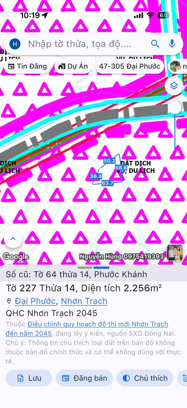 Đất Nông Nghiệp Phước Khánh Nhơn Trạch 2256m² giá 2.256 tỷ - Sổ hồng chính chủ!