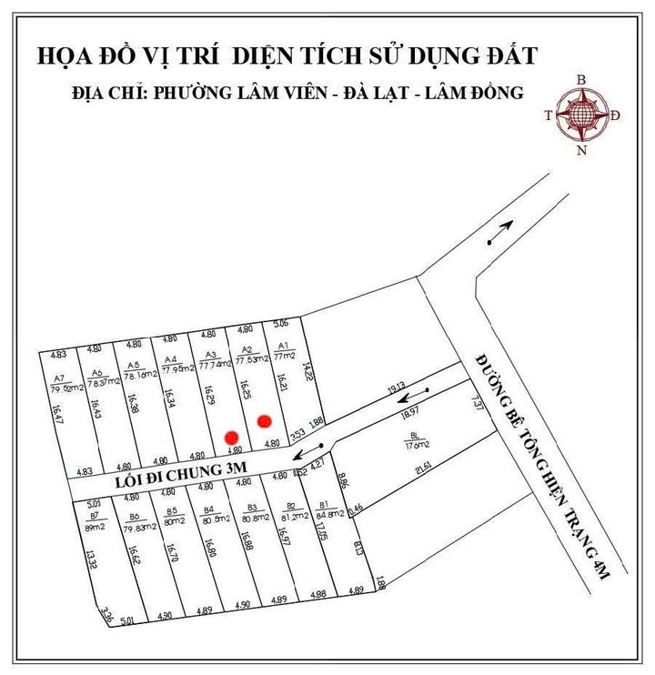 Đất nông nghiệp quy hoạch đất ở Đường Hùng Vương, Đà Lạt - Chỉ 1.28 tỷ/lô!