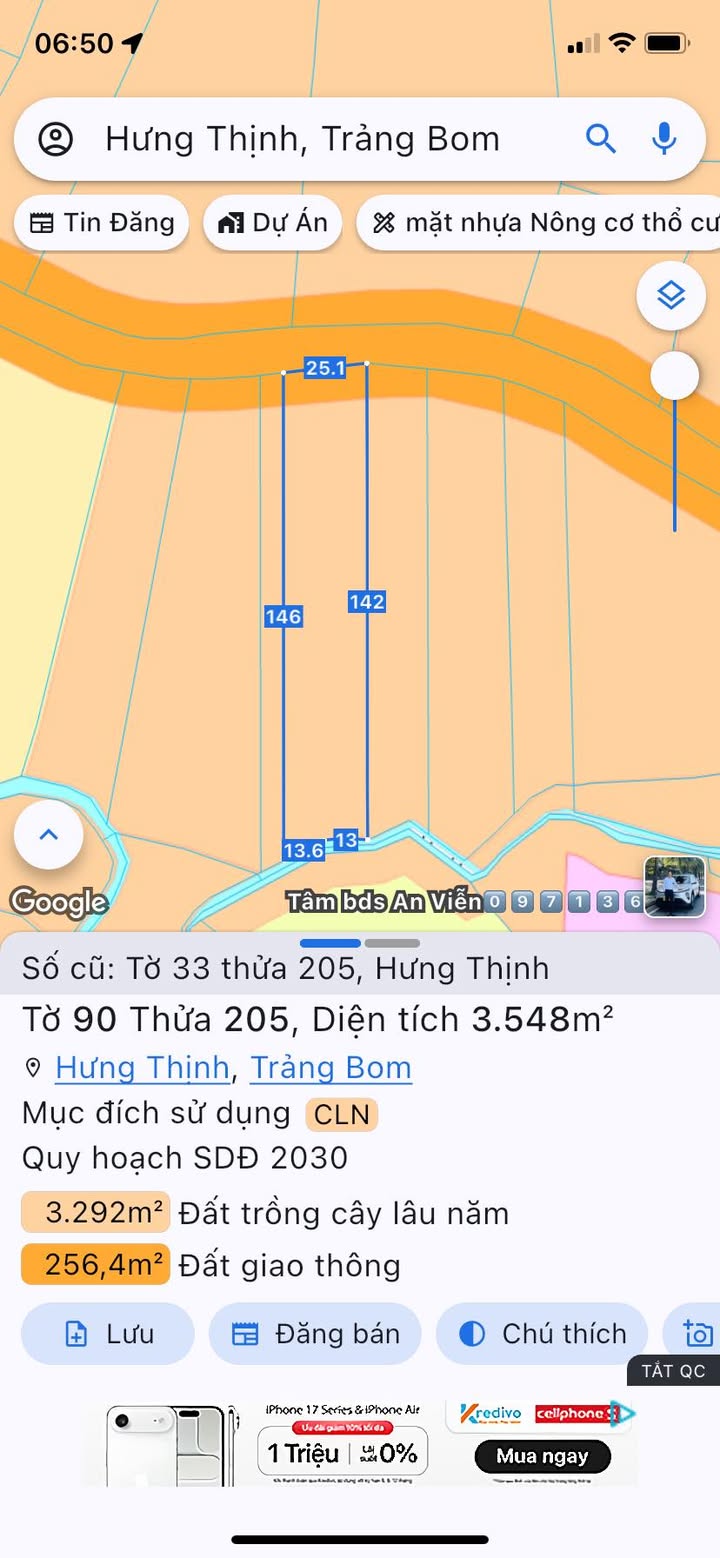 Đất nền 1260m² đường 20 Xã Lộ 25 giá chỉ 4.2 tỷ - Cơ hội đầu tư hiếm có!