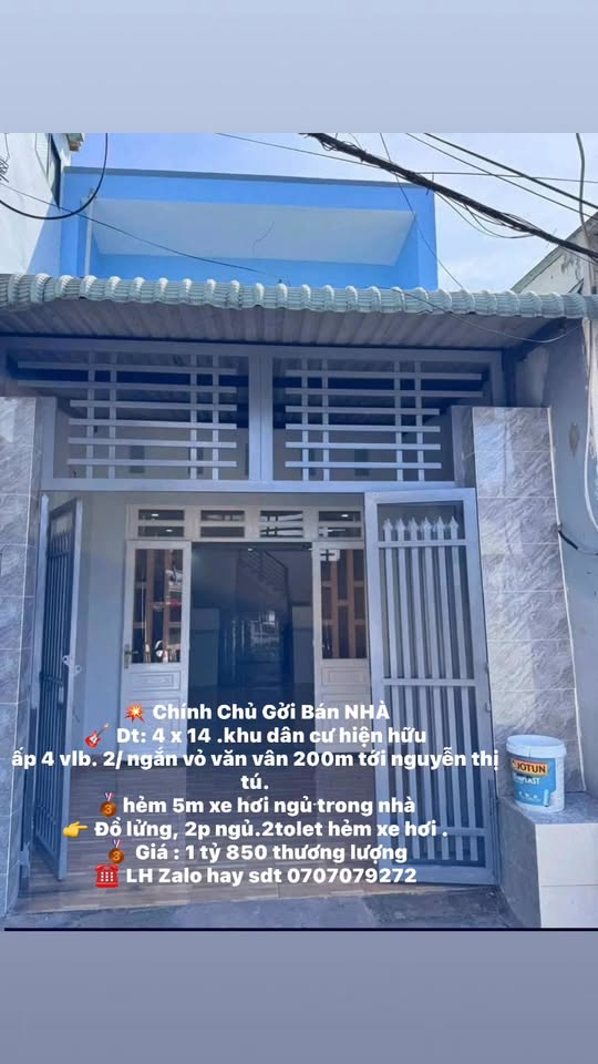 Nhà riêng 56m² tại Vĩnh Lộc B, Bình Chánh - Chính chủ bán gấp 1.85 tỷ!