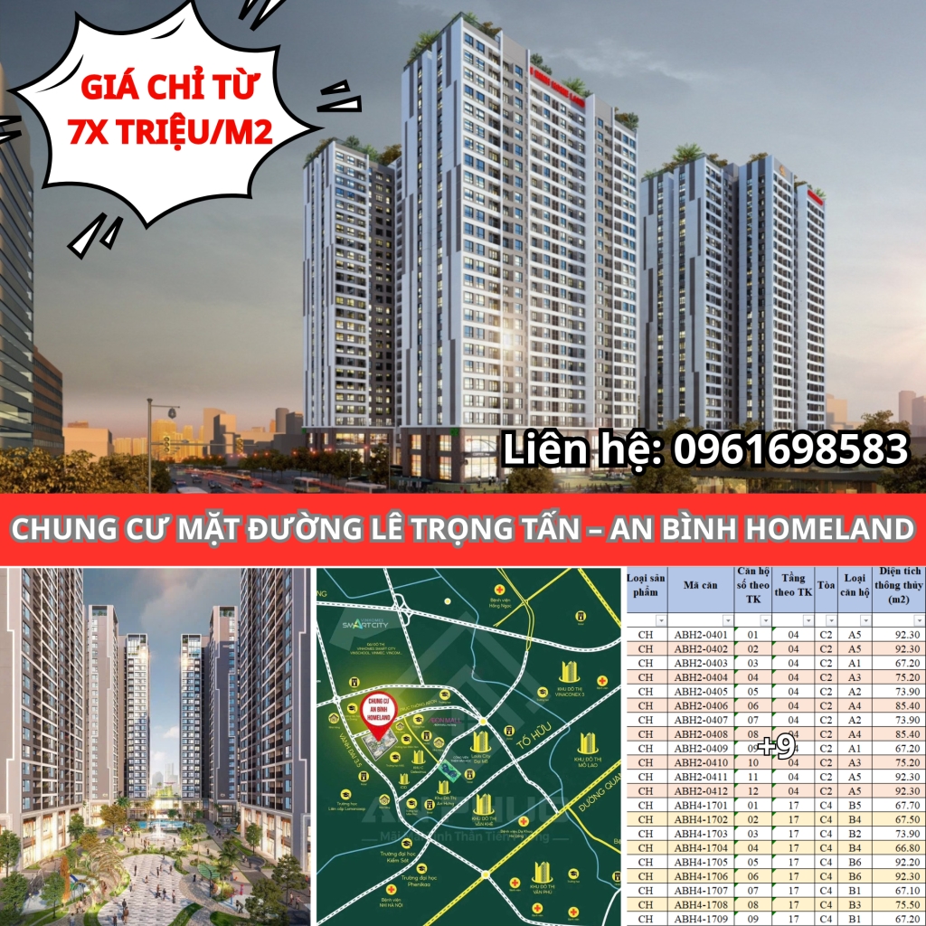 Căn hộ An Bình Homeland Hà Đông 92m² - Vị trí đẹp ở cực tiện!