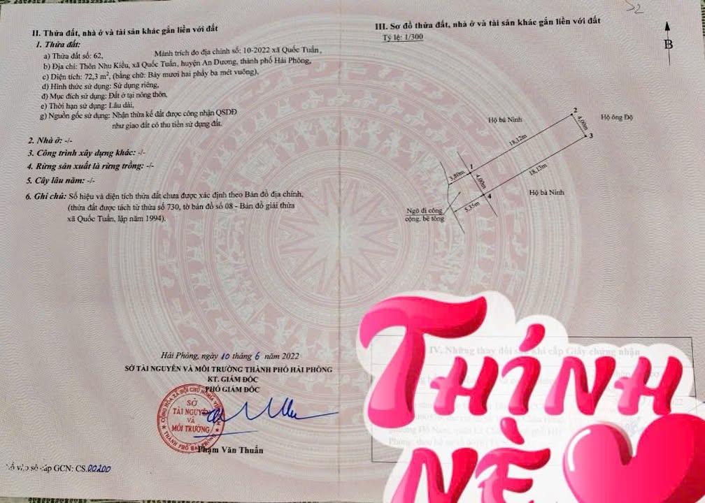 Đất nền Nhu Kiều 72m² giá hơn 900 triệu - Sổ đỏ chính chủ!