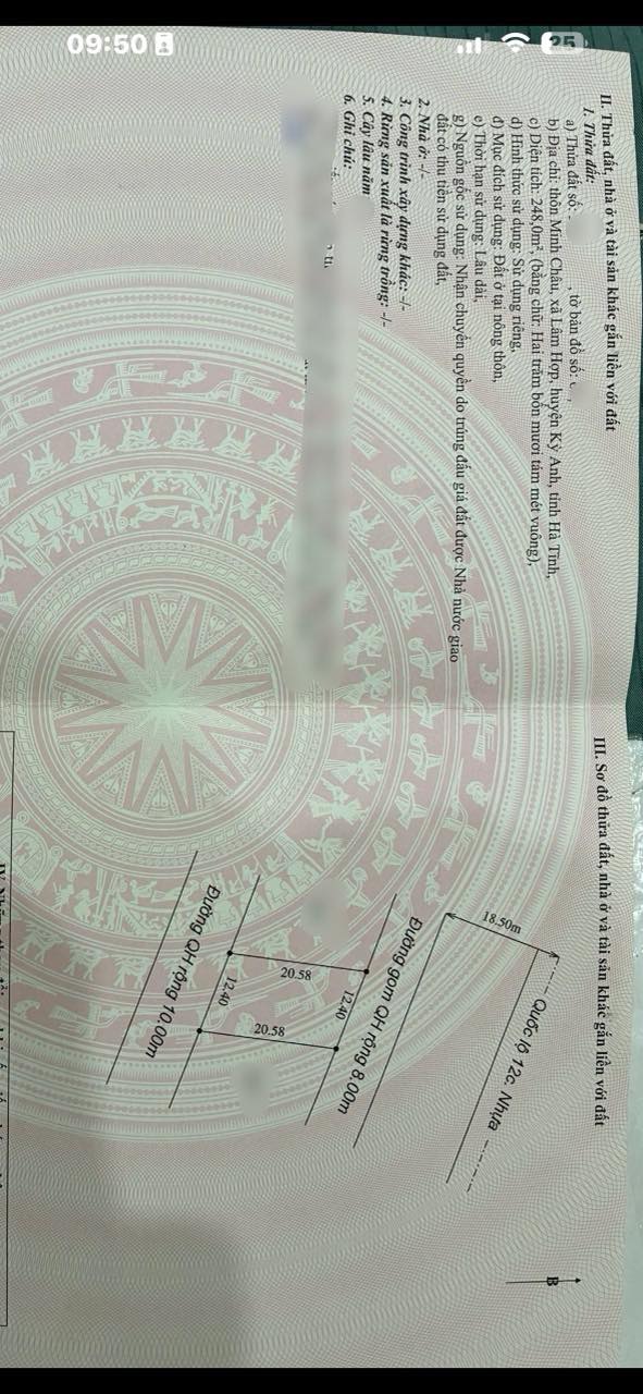 Đất nền QL12C, Lâm Hợp 240m² - Đường to ô tô