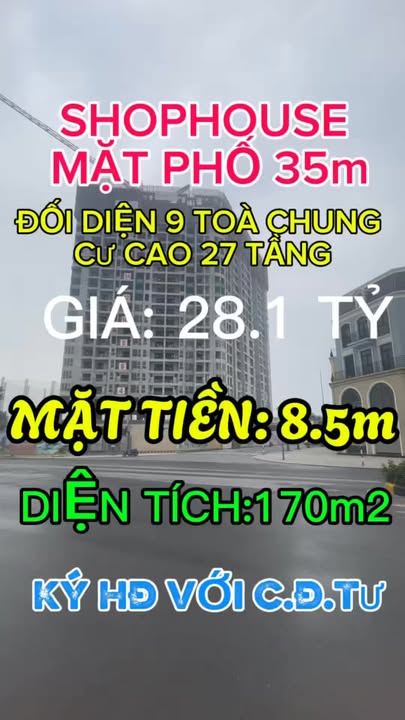 Shophouse Vinhomes OCP2 170m² 28.1 tỷ - Mặt tiền kinh doanh đắc địa