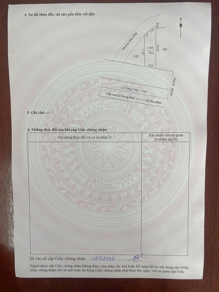 Đất nền mặt tiền Bờ Kè Lộ Vòng Cung 59m² giá 1.99 tỷ - Sổ đỏ chính chủ