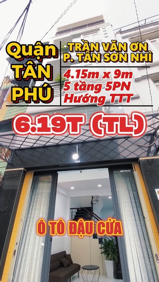 Nhà riêng Tân Sơn Nhì Tân Phú 37m² 6.19 tỷ - Vị trí đẹp hẻm 4m