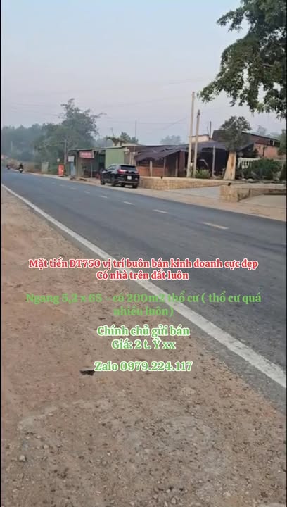 Bán gấp nhà mặt tiền DT750 Trừ Văn Thố, Tân Uyên, 200m² chỉ 2 tỷ - Vị trí vàng cho kinh doanh!