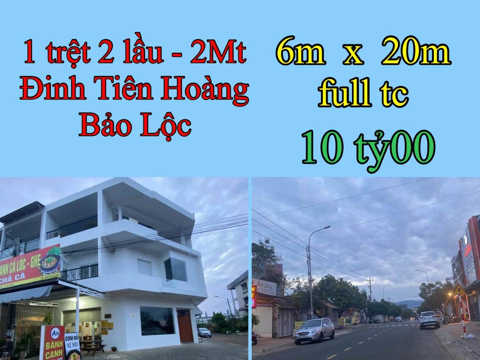FrontHouse Đinh Tiên Hoàng Bảo Lộc 120m² giá 10 tỷ - Đầu tư sinh lời ngay!