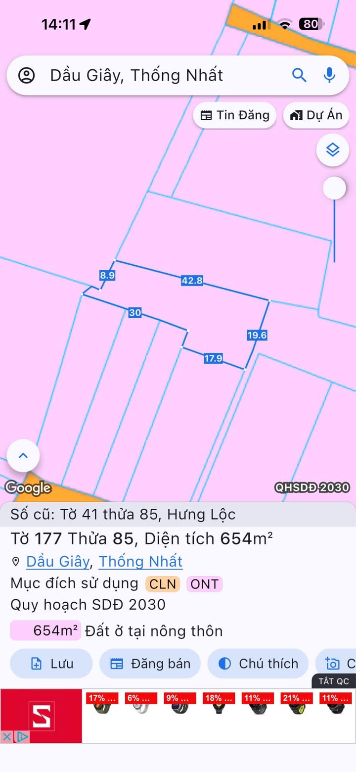 Bán Đất Thổ Cư 50m² Hưng Lộc, Đồng Nai - Giá 1.05 Tỷ, Gần Chợ