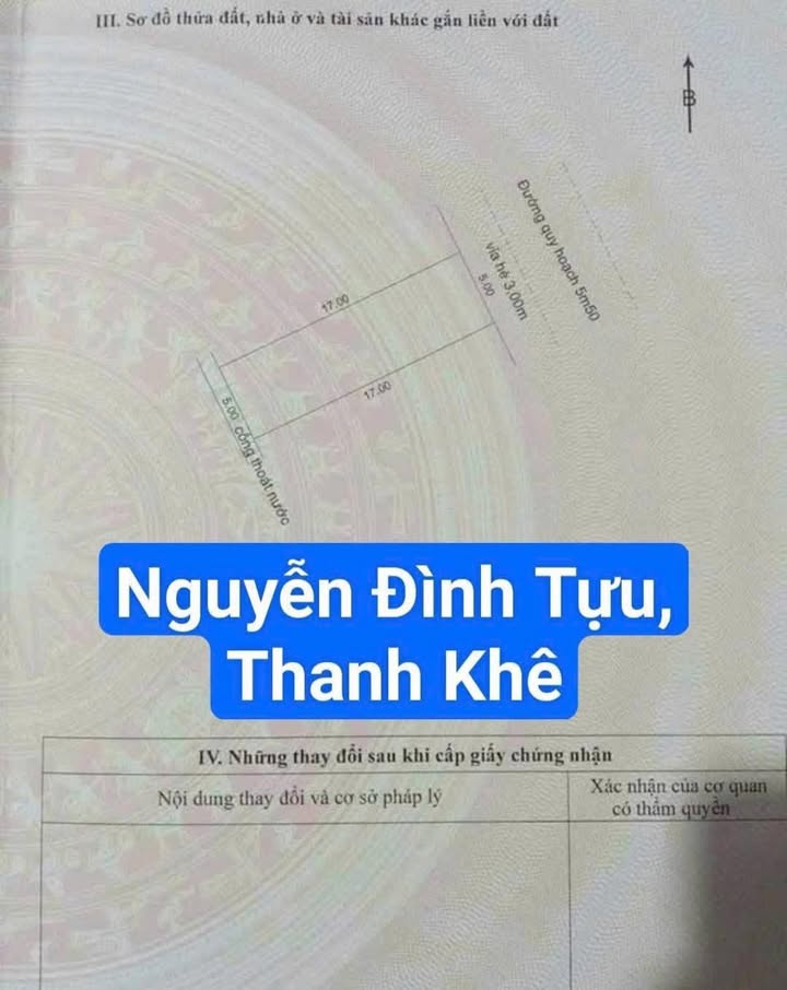 Đất mặt tiền kinh doanh Đường Nguyễn Đình Tựu, Thanh Khê, 85m² - Cơ hội đầu tư hấp dẫn!